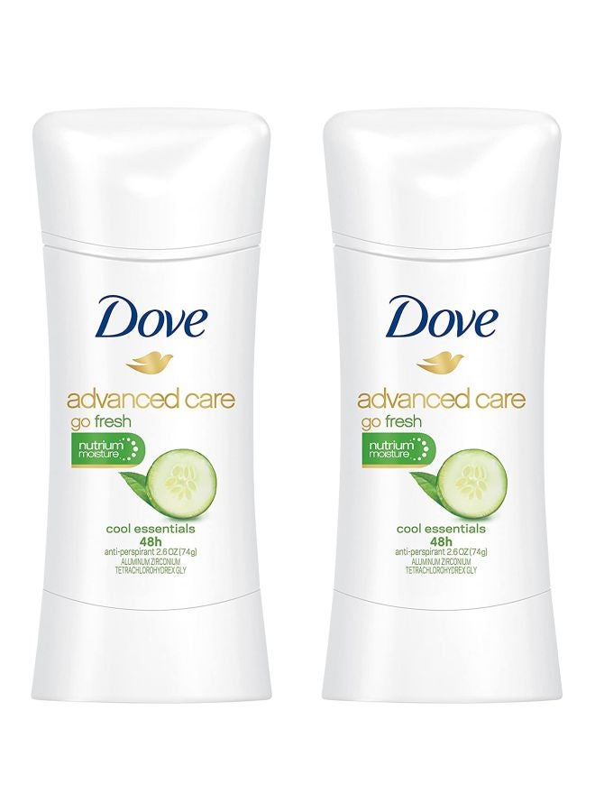 Dove Pack Of 2 Advanced Care Go Fresh Cool Essentials Deodorant - Image 1