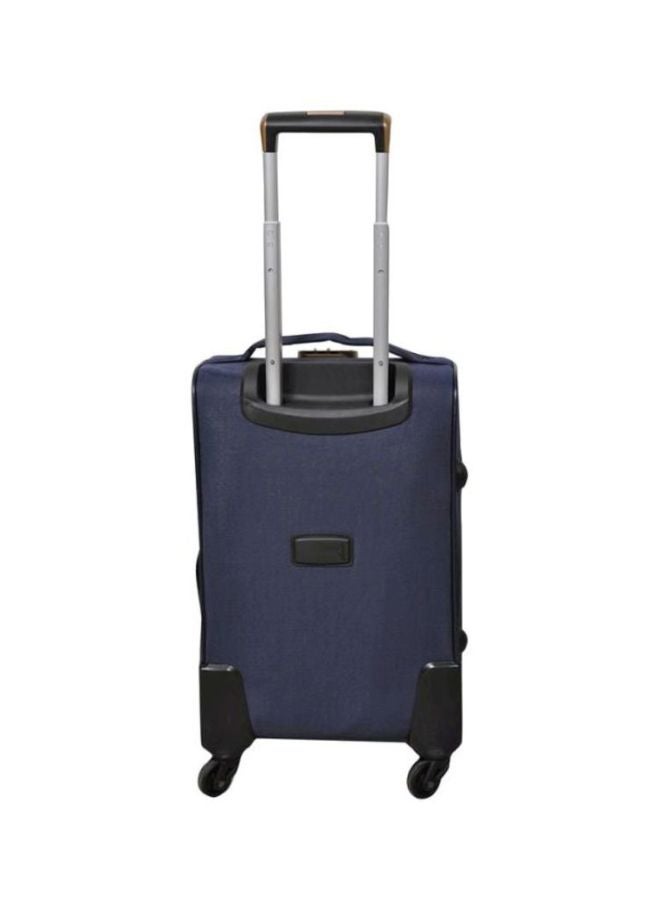 نيو ترافيل حقيبة سفر بعجلات يمكن اصطحابها في الطائرة مقاس 20 بوصة أزرق - Image 2