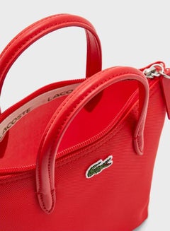 LACOSTE L.12.12 Concept Top Zip Crossbody Bag Red  - Image 3