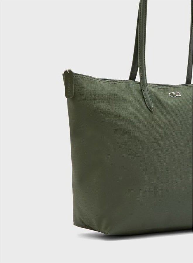 LACOSTE L.12.12 Concept Zipper Tote Green - Image 3