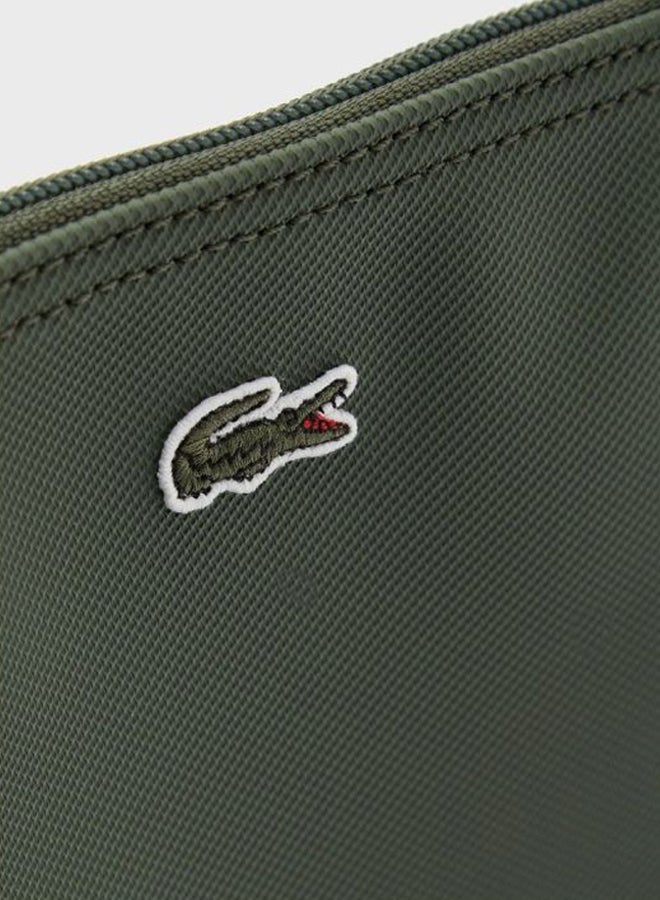 LACOSTE L.12.12 Concept Zipper Tote Green - Image 4