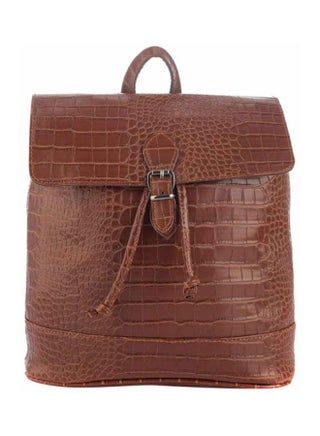 Croc Skin Effect Backpack Brown - v1594880263/N36168717A_1