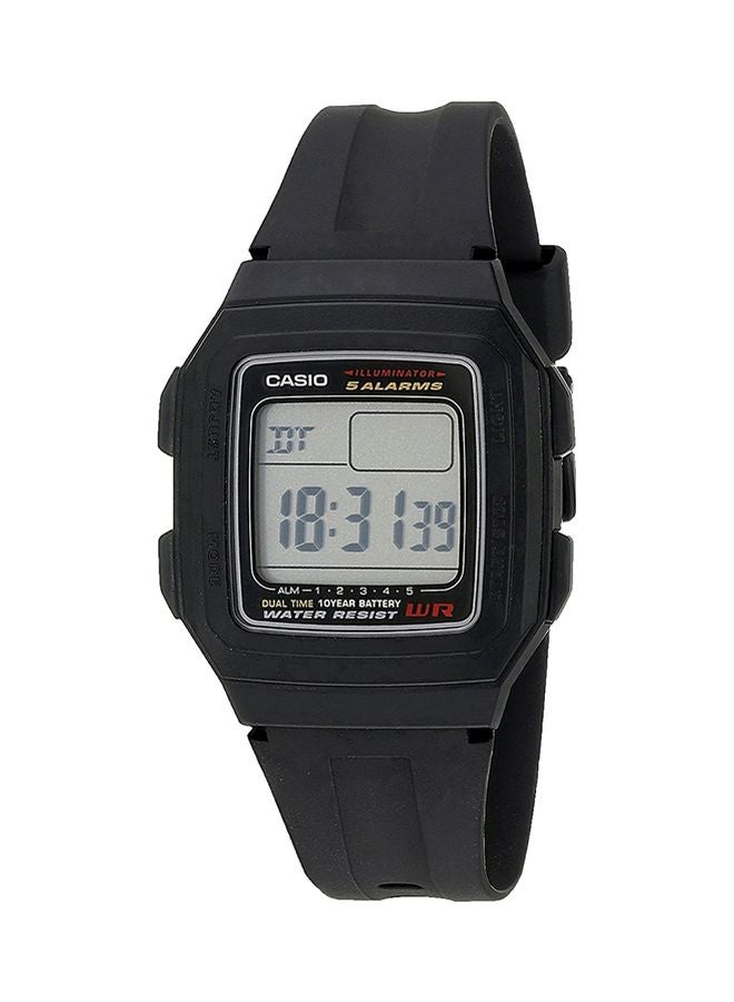 CASIO Men's Resin Digital Watch F-201WA-1AEF - 34 mm - Black - Image 1