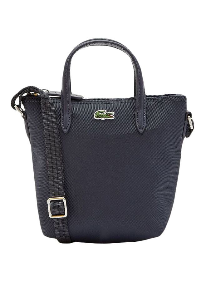 لاكوست حقيبة كروس مع حزام وقبضة علوية صغيرة أزرق - Image 1