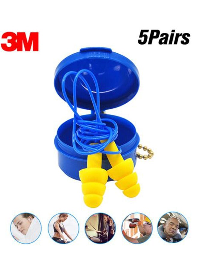 3M - Anti-Noise Sleeping Earplugs With Box Blue/Yellow - Image 1