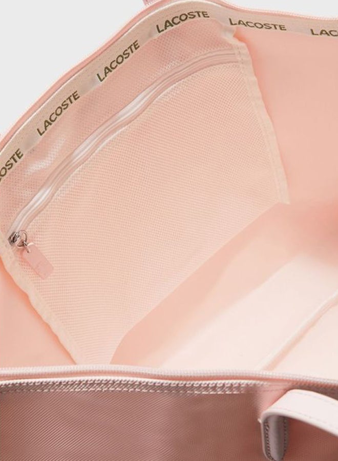 لاكوست حقيبة يد واسعة L.12.12 كونسبت بسحاب بيبي بينك - Image 4