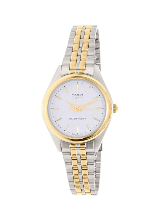CASIO Women's Dress Water Resistant Analog Watch LTP1129G-7A - 32 mm - Silver/Gold - Image 1