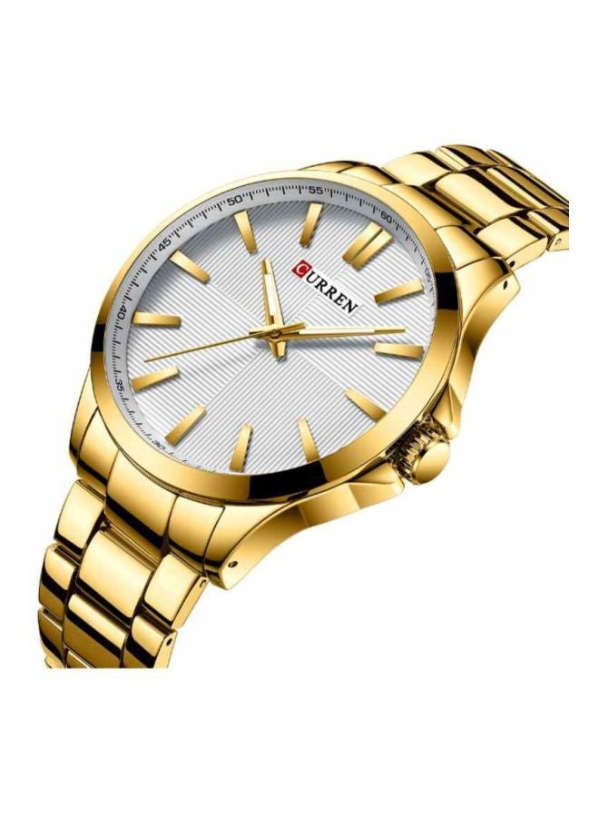 كارين ساعة يد بعقارب مقاومة للماء طراز 8322 - 44 ملم - لون ذهبي للرجال - Image 2