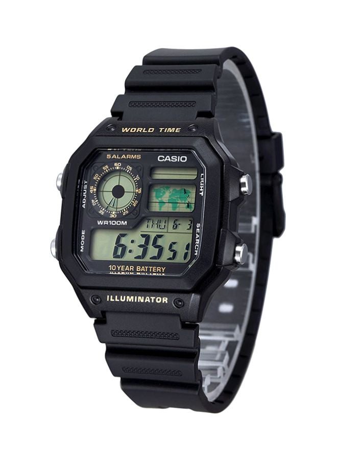 CASIO - Men's Water Resistant Digital Watch AE-1200WH-1B - 45 mm - Black - Image 1