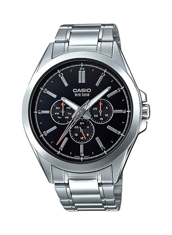 CASIO Men's Water Resistant Analog Watch MTP-SW300D-1A - 55 mm - Silver - Image 1