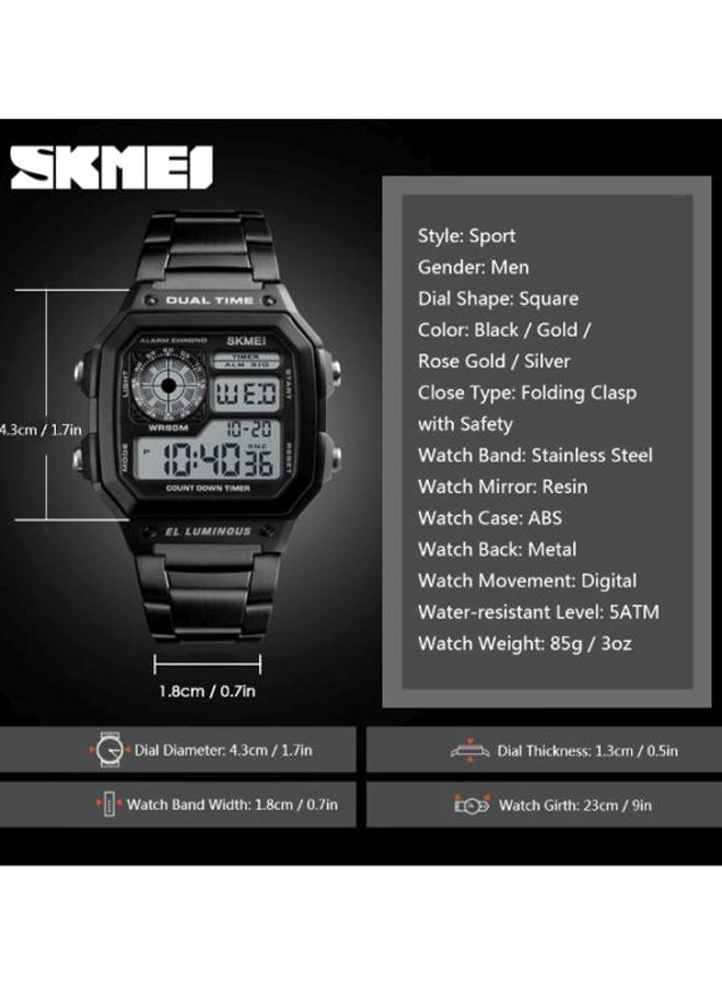 Men's Water Resistant Digital Watch