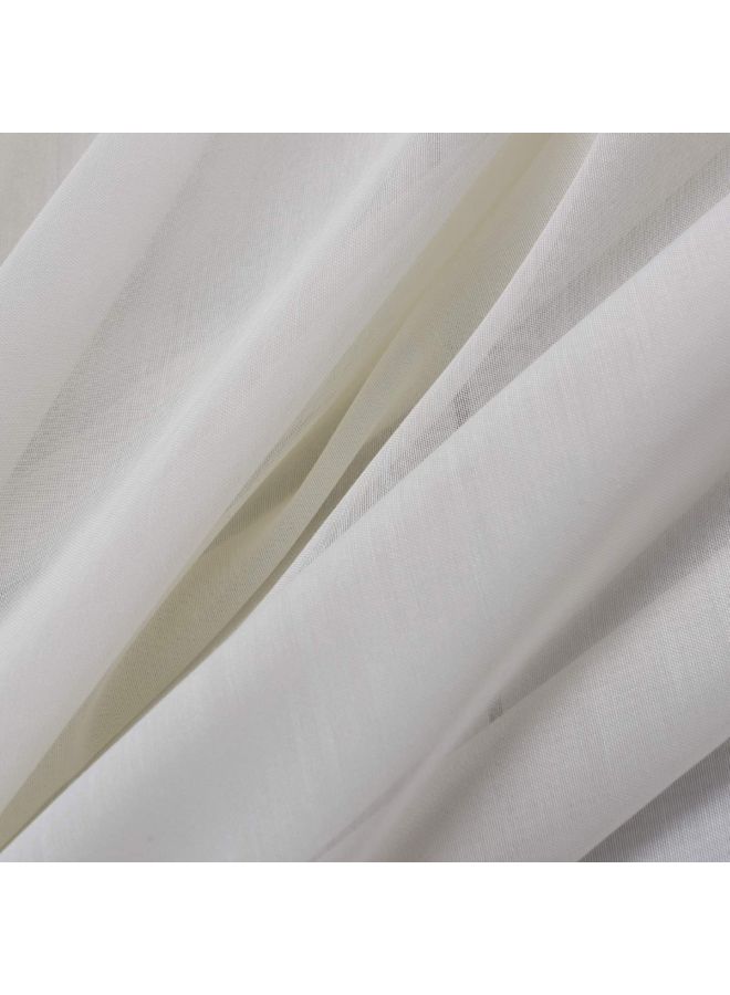 REGAL IN HOUSE Woven Voile Curtain White 295x122cm - Image 3