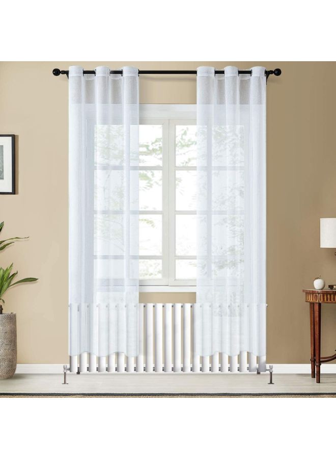 REGAL IN HOUSE Linen Window Curtain for Livingroom Black 180x140cm - Image 1