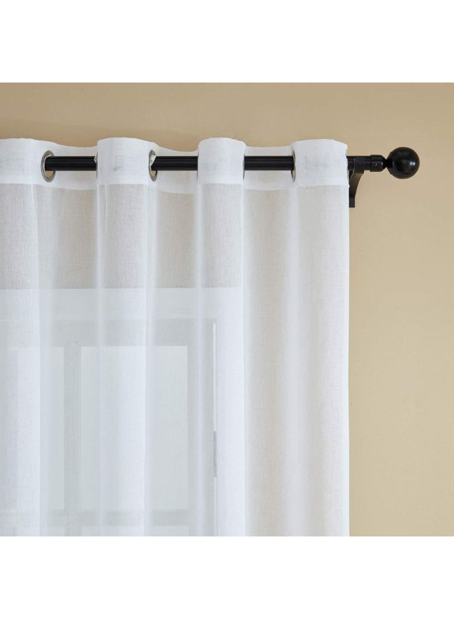 REGAL IN HOUSE Linen Window Curtain for Bedroom Dark Grey 180x140cm - Image 2
