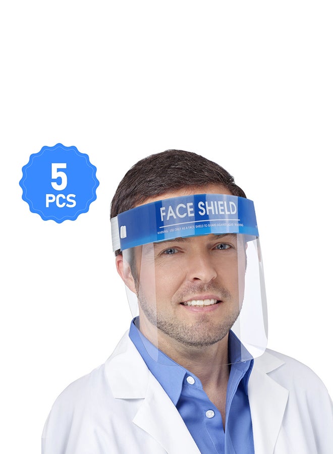 BIBENE 5-Piece Protective Face Shield Clear 0.25kg  - Image 1