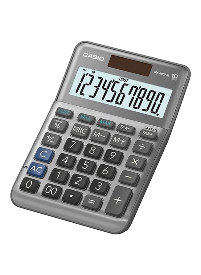 CASIO - Basic Calculator MS-100FM Silver - Image 1