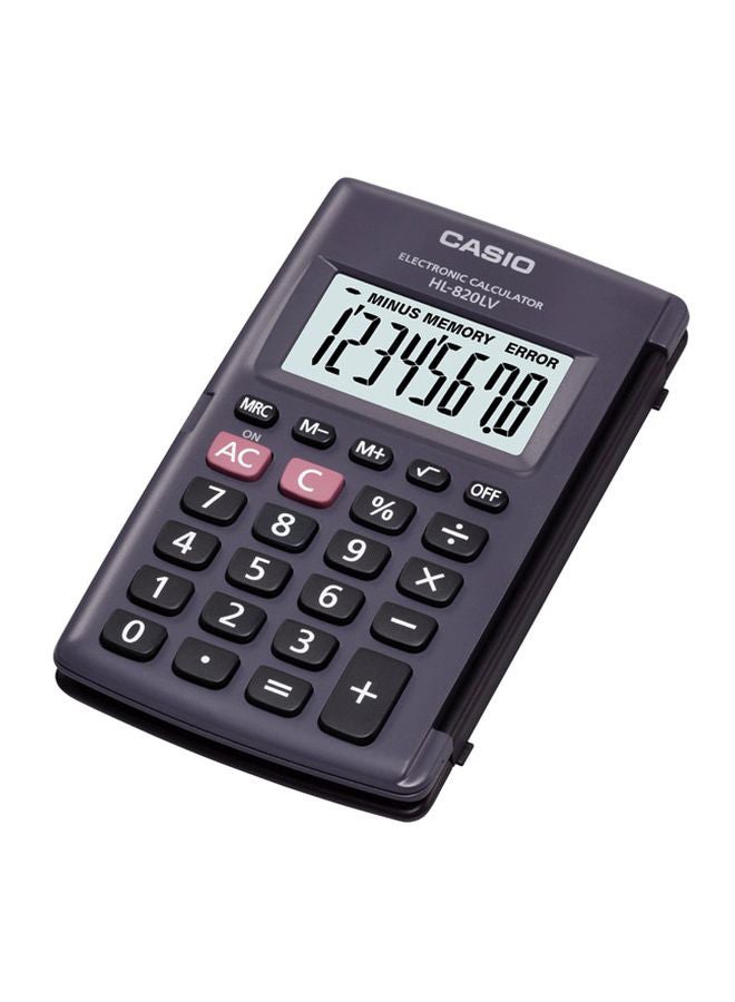 كاسيو آلة حاسبة أساسية إلكترونية بشاشة سعة 8 أرقام طراز HL820LV-BK أسود - Image 2