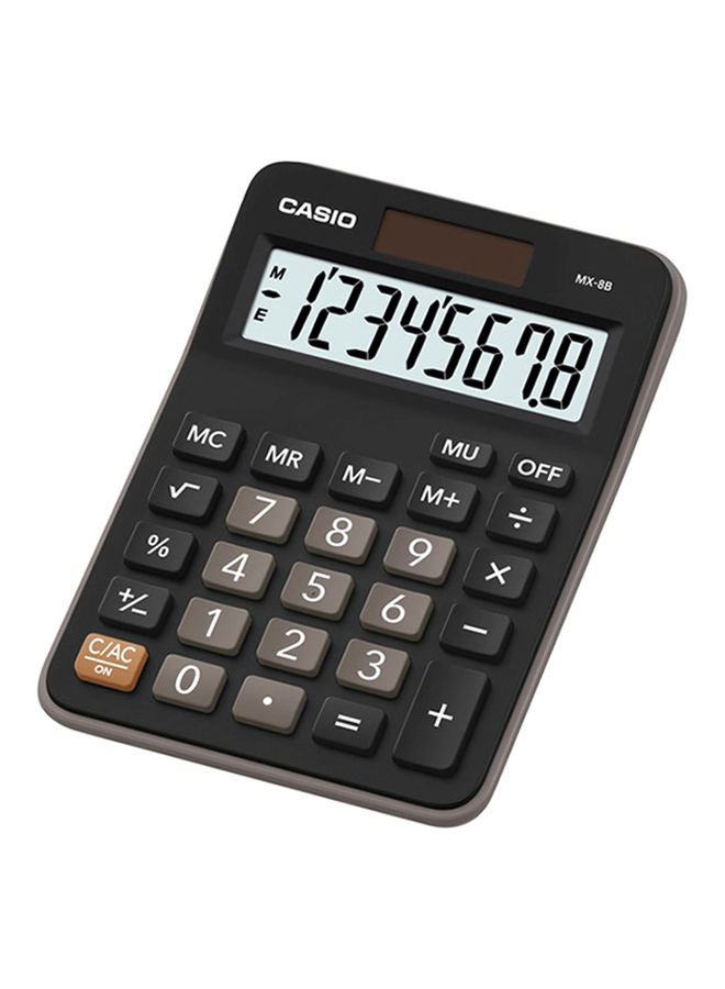 CASIO MX-8B-W-DC 8-Digit Calculator Black - Image 1