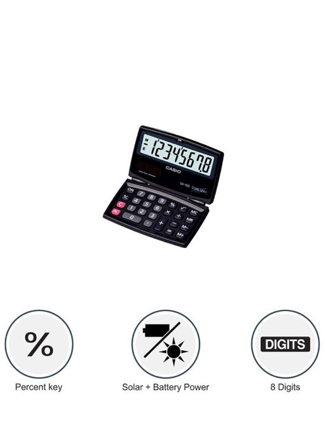 كاسيو آلة حاسبة أساسية طراز SX-100 أسود  - Image 2