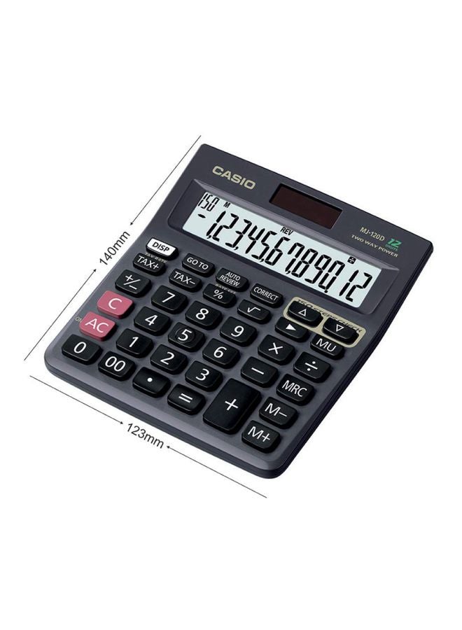 CASIO MJ120D 150 Steps Check And Correct Desktop Calculator With Tax Keys Black - Image 2