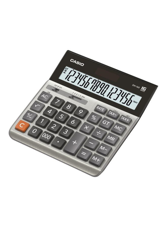 CASIO Wide H Series 16-Digit Desktop Type Calculator Black/grey/orange  - Image 1