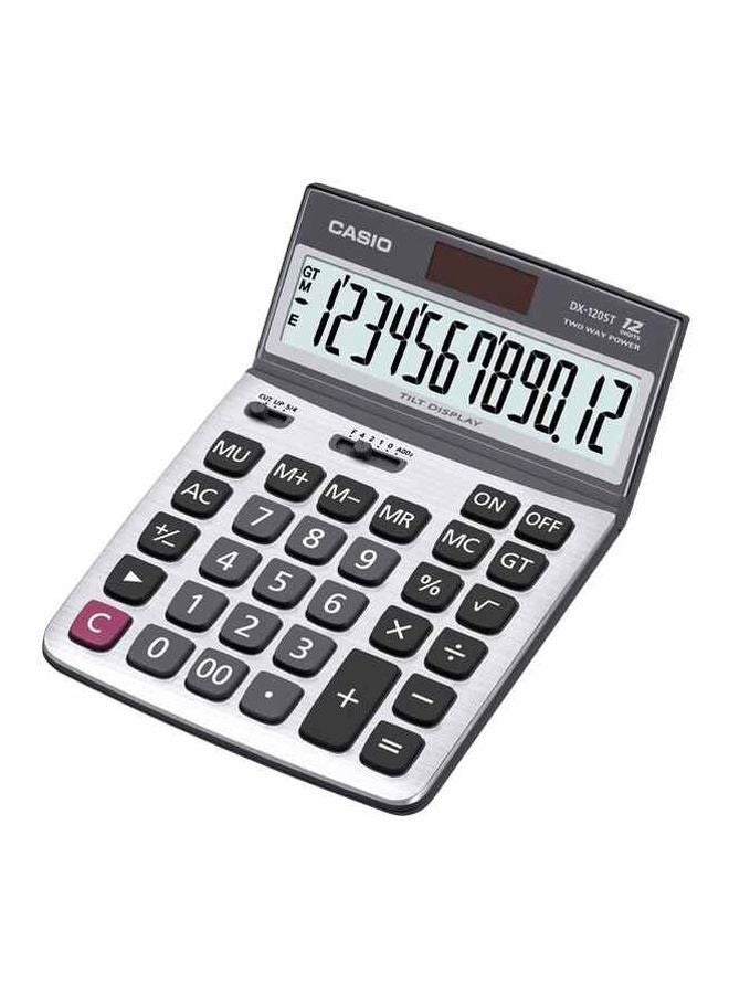 CASIO DX-120ST 12 Digits Calculator White/Grey/Pink - Image 1