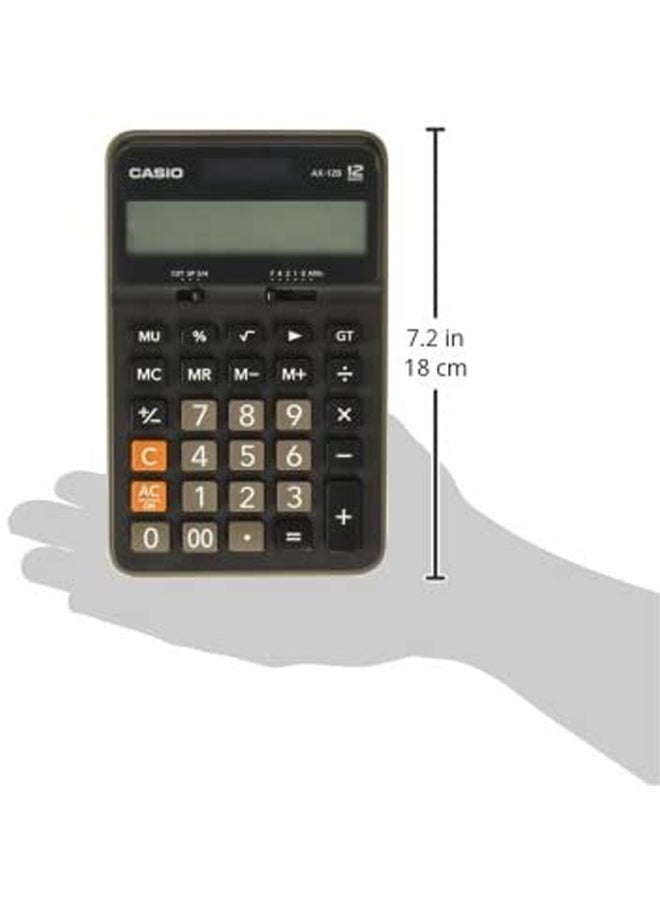 CASIO 12 Digits Office Calculator AX-12B-W-DC Black/Grey/White - Image 2
