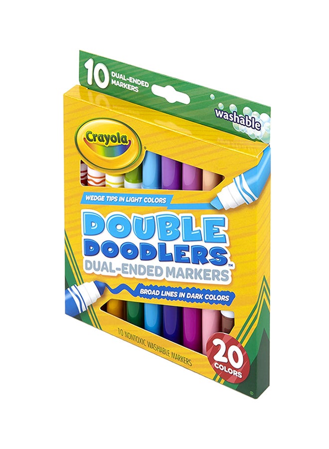 كرايولا مجموعة أقلام ماركر دوبل دودليرز ثنائية الرأس قابلة للغسل من 10 قطع - Image 2