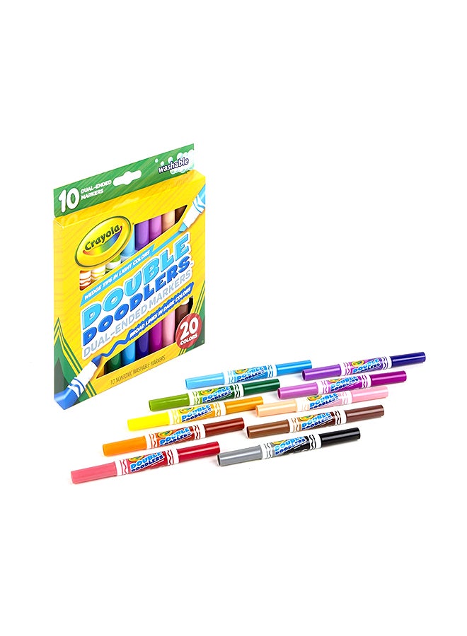 كرايولا مجموعة أقلام ماركر دوبل دودليرز ثنائية الرأس قابلة للغسل من 10 قطع - Image 4
