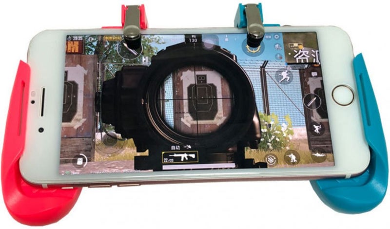 Gaming Gamepad Trigger Fire Pubg Game Controller Blue Pink - Wireless - Image 2