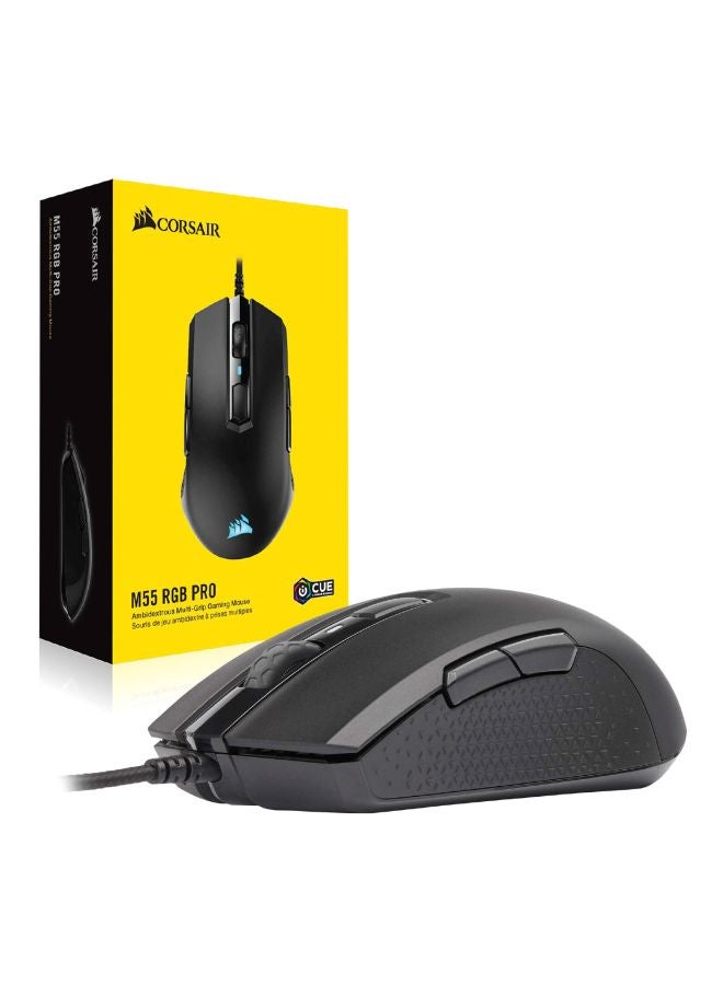 CORSAIR M55 Pro Wired Ambidextrous Multi-Grip Gaming Mouse Black - Image 3