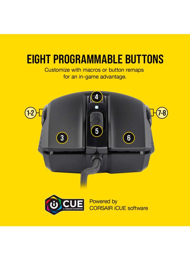 CORSAIR M55 Pro Wired Ambidextrous Multi-Grip Gaming Mouse Black - Image 4