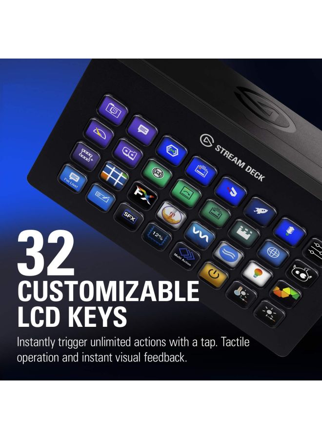CORSAIR - Elgato Stream Deck XL, Advanced Stream Control With 32 Customizable LCD Keys, For Windows 10 And macOS 10.13 - Image 1