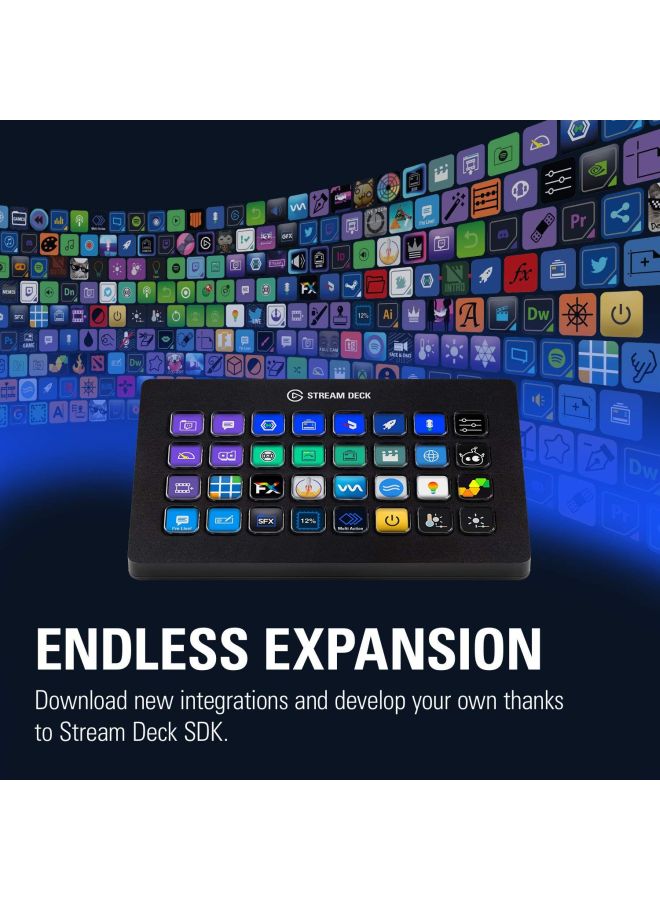 CORSAIR - Elgato Stream Deck XL, Advanced Stream Control With 32 Customizable LCD Keys, For Windows 10 And macOS 10.13 - Image 1