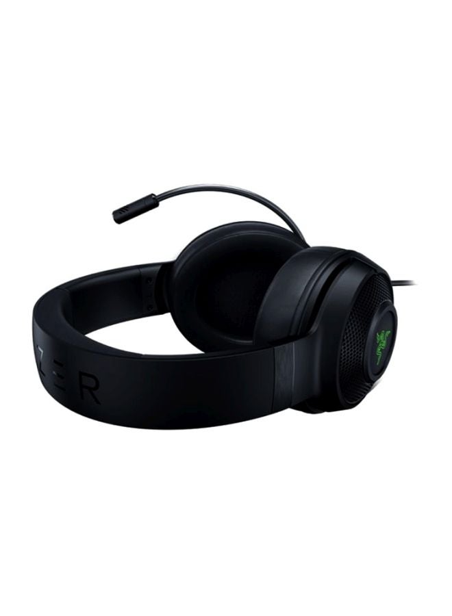 RAZER Razer Kraken X USB Ultralight Gaming Headset: 7.1 Surround Sound - Lightweight Frame - Green Logo Lighting - Integrated Audio Controls - Bendable Cardioid Microphone - for PC - Classic Black  - Image 4