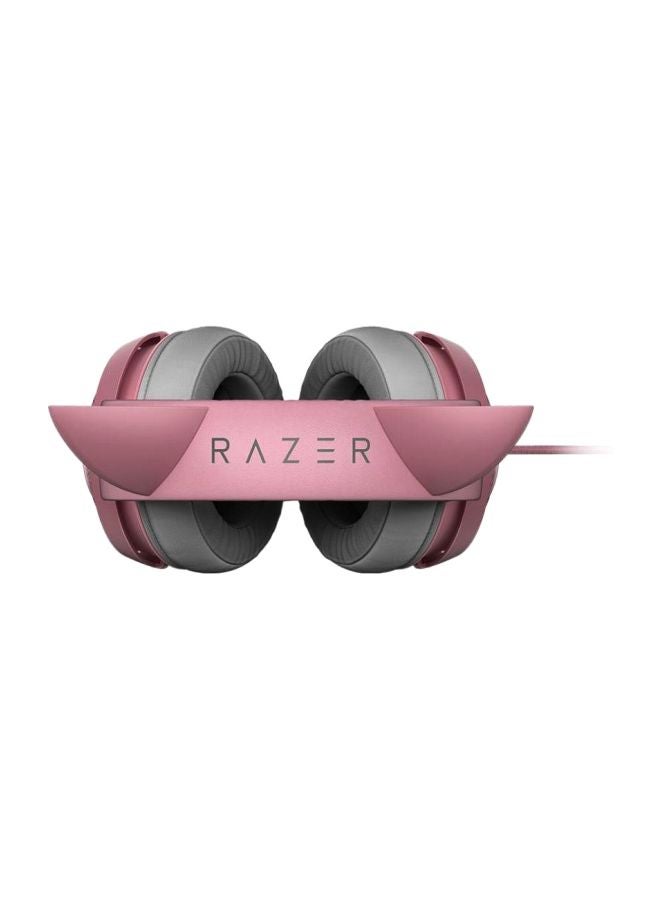 RAZER - Kraken Kitty RGB USB Gaming Headset, THX 7.1 Spatial Surround Sound, Chroma RGB Lighting, Retractable Active Noise Cancelling Mic, Lightweight Aluminum Frame for PC - Image 1