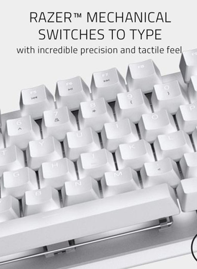Black Widow Lite - Silent Mechanical Gaming Keyboard With White LED Backlighting For Enhanced Productivity, Orange Switches (Silent & Tactile) Mercury
