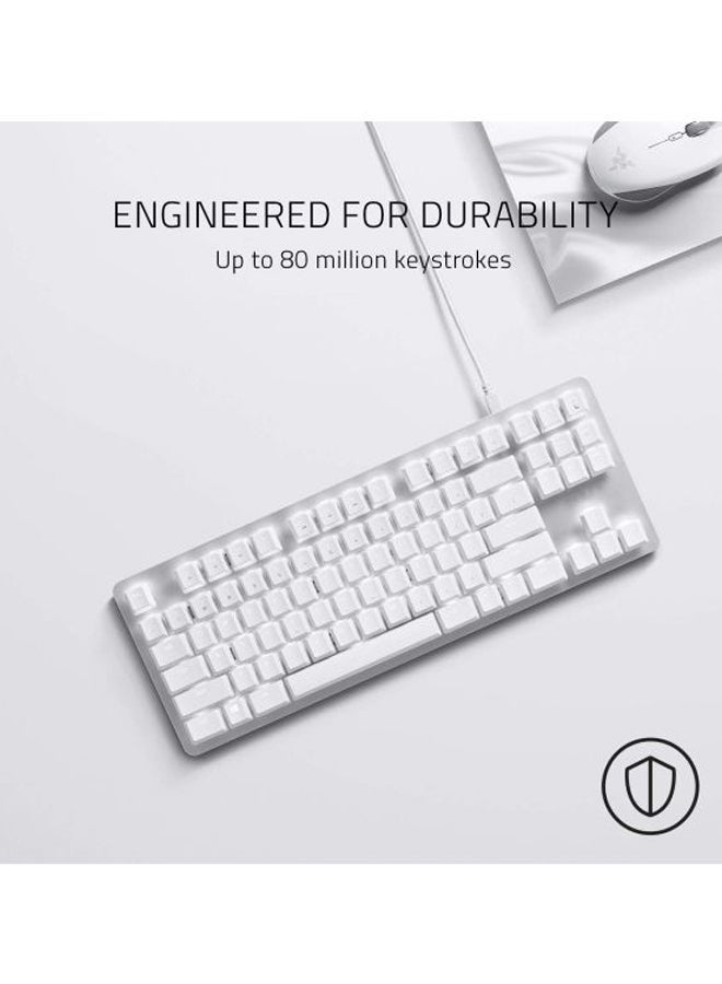 Black Widow Lite - Silent Mechanical Gaming Keyboard With White LED Backlighting For Enhanced Productivity, Orange Switches (Silent & Tactile) Mercury