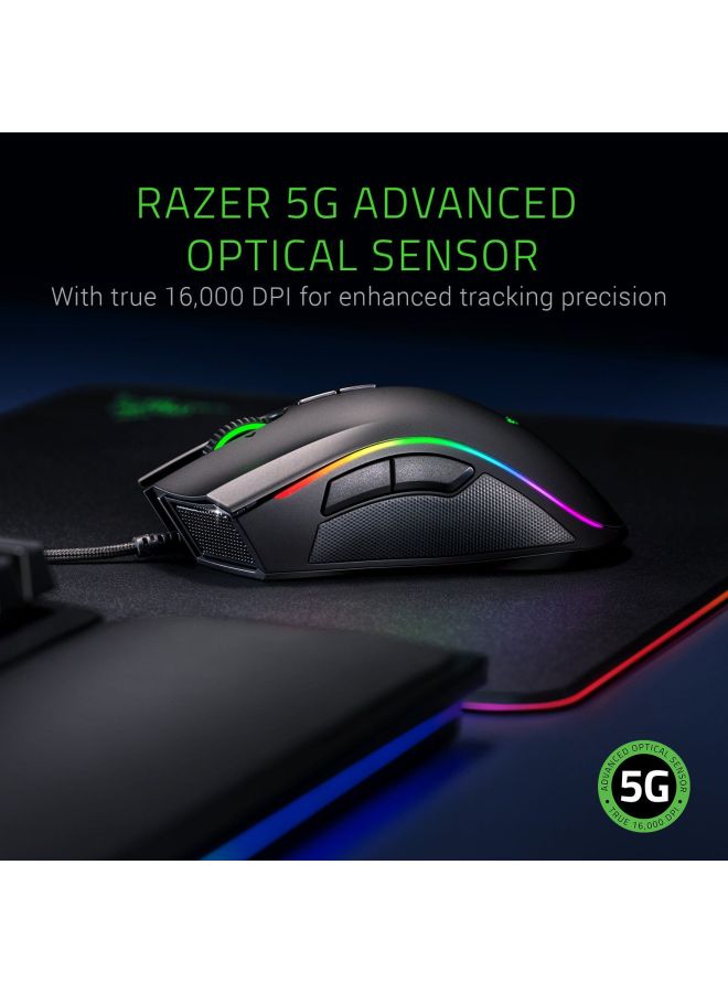 RAZER - Mamba Elite: 5G True 16,000 DPI Optical Sensor - 9 Programmable Buttons - Ergonomic Form Factory - Powered  Chroma - Esports Gaming Mouse Black - Image 1