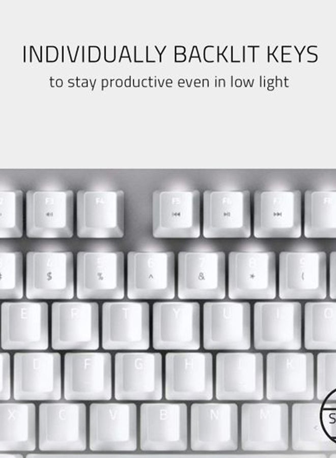 Black Widow Lite - Silent Mechanical Gaming Keyboard With White LED Backlighting For Enhanced Productivity, Orange Switches (Silent & Tactile) Mercury