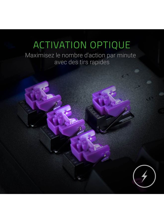 RAZER - Huntsman Elite Gaming Keyboard Fastest Keyboard Switches Ever, Linear Optical Switches, Chroma RGB Lighting, Magnetic Plush Wrist Rest, Dedicated Media Keys & Dial Black Black - Image 1