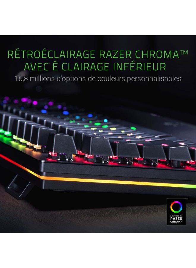 RAZER - Huntsman Elite Gaming Keyboard Fastest Keyboard Switches Ever, Linear Optical Switches, Chroma RGB Lighting, Magnetic Plush Wrist Rest, Dedicated Media Keys & Dial Black Black - Image 1