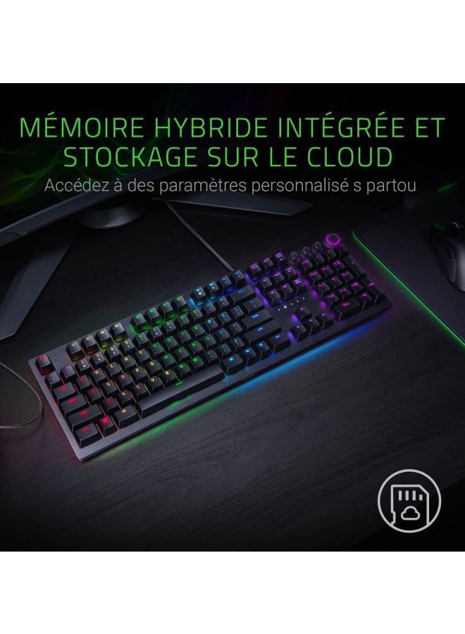 RAZER - Huntsman Elite Gaming Keyboard Fastest Keyboard Switches Ever, Linear Optical Switches, Chroma RGB Lighting, Magnetic Plush Wrist Rest, Dedicated Media Keys & Dial Black Black - Image 1