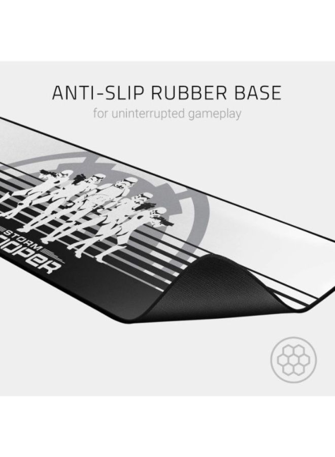 Goliathus Extended (Speed) Stormtrooper Edition - Light Friction Surface - ANTI-Fraying Stitched Frame - Portable Cloth-Based Design - Extended Precision Cloth Gaming Mat Stormtrooper Edition