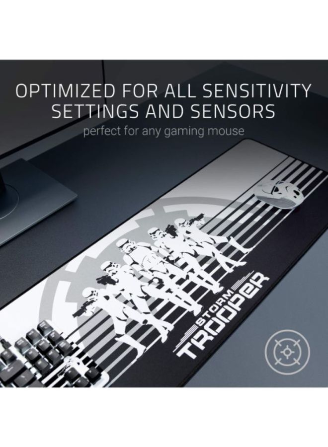 Goliathus Extended (Speed) Stormtrooper Edition - Light Friction Surface - ANTI-Fraying Stitched Frame - Portable Cloth-Based Design - Extended Precision Cloth Gaming Mat Stormtrooper Edition