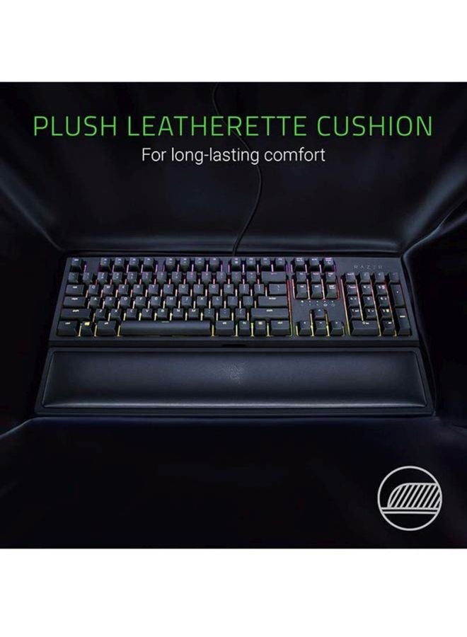 Razer Ergonomic Wrist Rest For Full-sized Keyboards - Plush Leatherette Cushion, Anti-Slip Rubber Feet, Compatible With All Full-Sized Keyboards - Black Black - Image 4