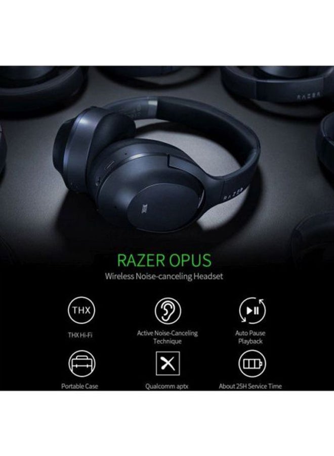 RAZER - Razer Opus - Wireless headphones with THX certificate and active noise cancellation ANC (Wireless Headset, Bluetooth, up to 40 hours battery, microphone, ambient mode) Black - Image 1