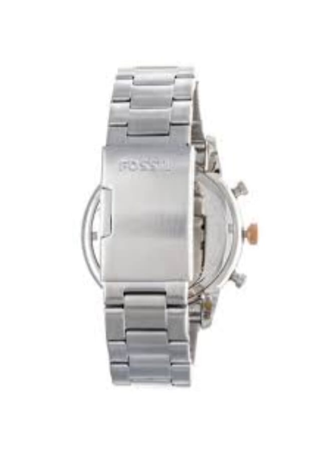 فوسيل ساعة يد تاونزمان دائرية - 44 مم - فضي للرجال - Image 3