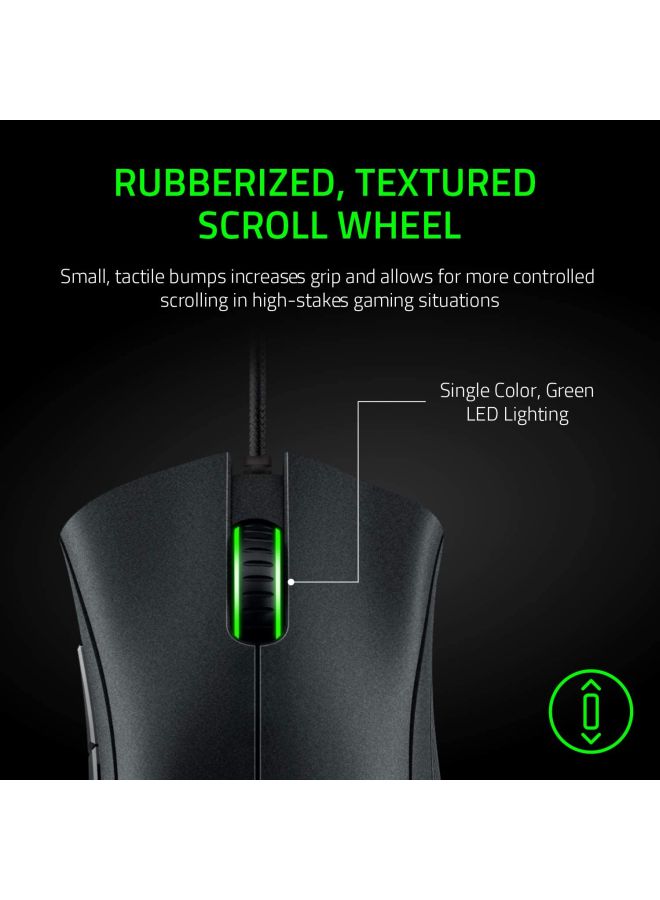 DeathAdder Essential Gaming Mouse: 6400 DPI Optical Sensor - 5 Programmable Buttons - Mechanical Switches - Rubber Side Grips - Classic Black - v1594889351/N20897377A_6