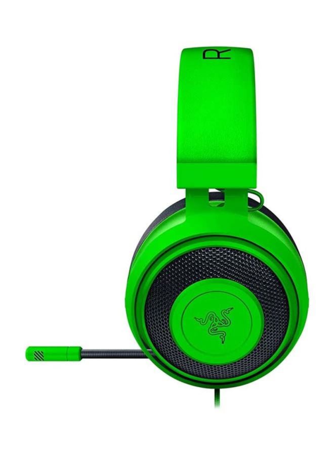 RAZER - Razer Kraken Gaming Headset: Lightweight Aluminum Frame, Retractable Noise Isolating Microphone, For PC, PS4, PS5, Switch, Xbox One, Xbox Series X & S, Mobile, 3.5 mm Audio Jack – Green - Image 1